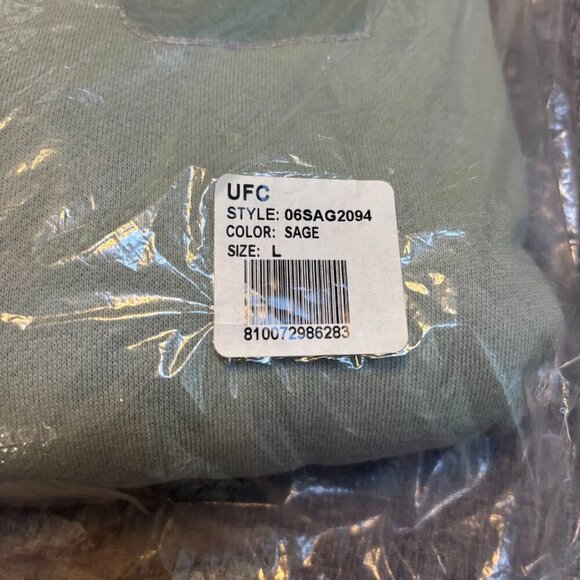 UFC Crop Hoodie, Color: Sage, Large - Picture 10 of 10
